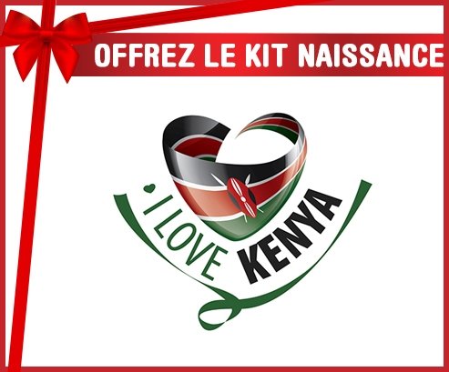kit naissance bébé personnalisé I Love Kenya