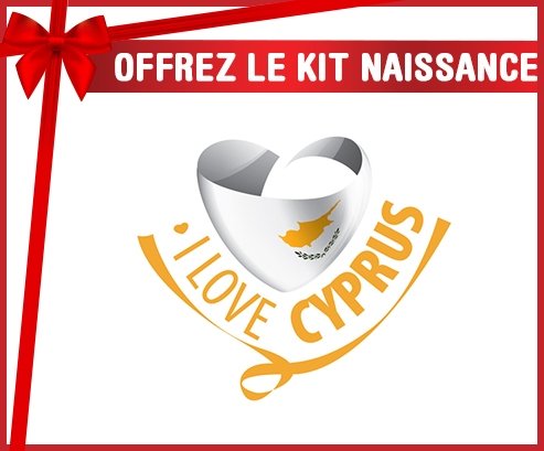 kit naissance bébé personnalisé I Love Cyprus