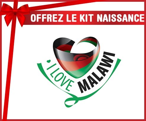 kit naissance bébé personnalisé I Love Malawi