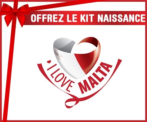 kit naissance bébé personnalisé I Love Malta