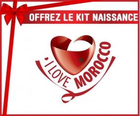 kit naissance bébé personnalisé I Love Morocco