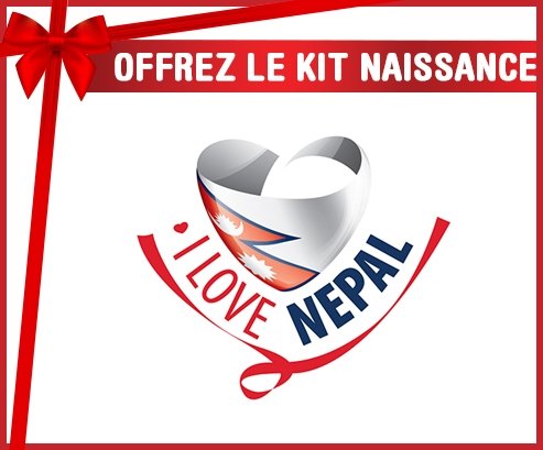 kit naissance bébé personnalisé I Love Nepal
