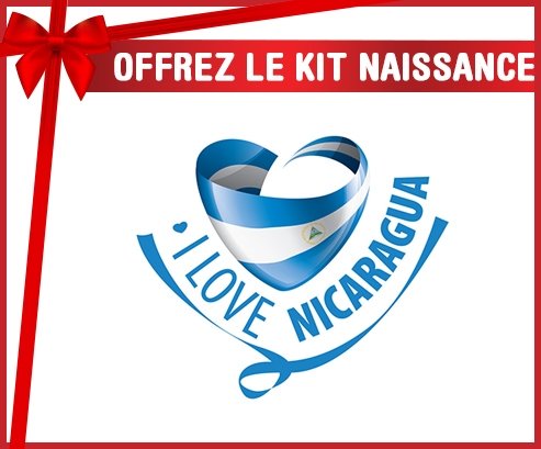 kit naissance bébé personnalisé I Love Nicaragua