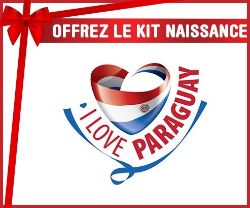 kit naissance bébé personnalisé I Love Paraguay