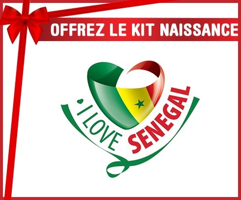 kit naissance bébé personnalisé I Love Senegal