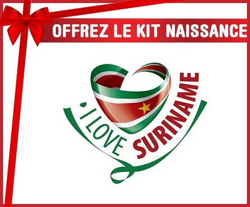 kit naissance bébé personnalisé I Love Suriname