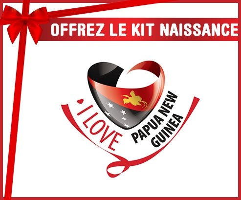 kit naissance bébé personnalisé I Love Papua New Guinea