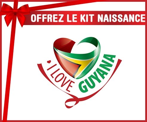 kit naissance bébé personnalisé I Love Guyana