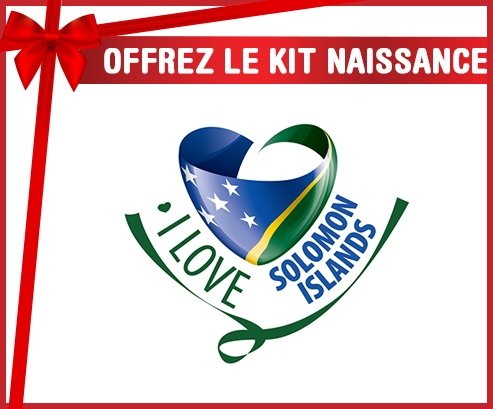 kit naissance bébé personnalisé I Love Solomon Islands