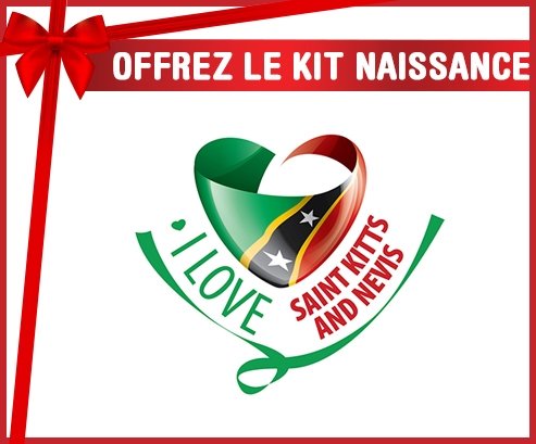 kit naissance bébé personnalisé I Love Saint Kitts and Nevis