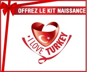 kit naissance bébé personnalisé I Love Turkey