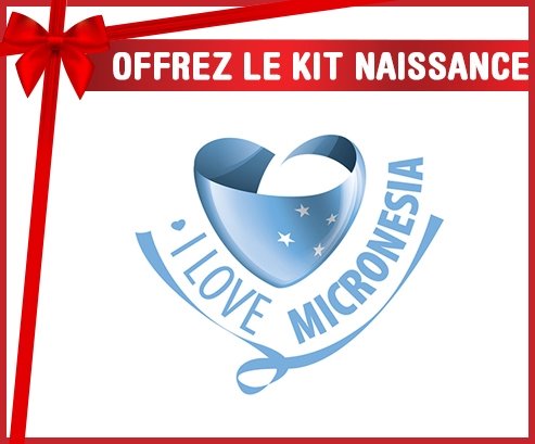 kit naissance bébé personnalisé I Love Micronesia
