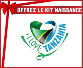 kit naissance bébé personnalisé I Love Tanzania