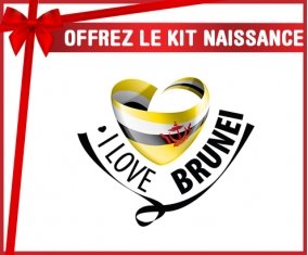 kit naissance bébé personnalisé I Love Brunei