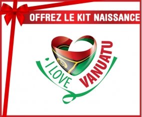 kit naissance bébé personnalisé I Love Vanuatu