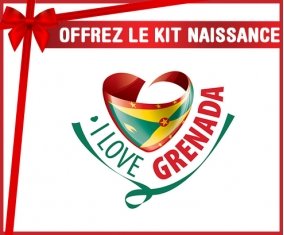 kit naissance bébé personnalisé I Love Grenada