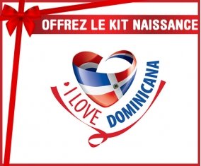 kit naissance bébé personnalisé I Love Dominicana