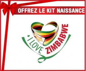 kit naissance bébé personnalisé I Love Zimbabwe