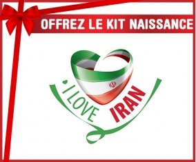 kit naissance bébé personnalisé I Love Iran