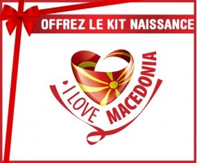 kit naissance bébé personnalisé I Love Macedonia