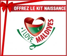 kit naissance bébé personnalisé I Love Maldives