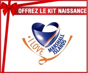 kit naissance bébé personnalisé I Love Marshall islands