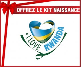 kit naissance bébé personnalisé I Love Rwanda