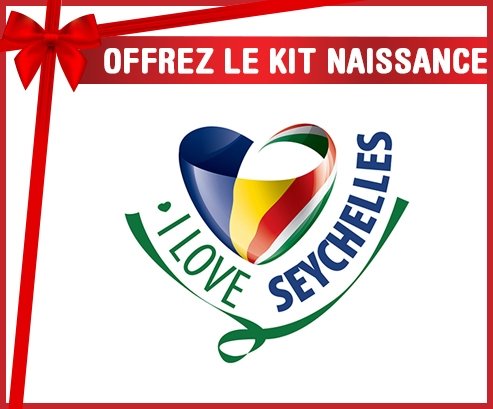 kit naissance bébé personnalisé I Love Seychelles
