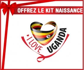 kit naissance bébé personnalisé I Love Uganda
