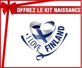 kit naissance bébé personnalisé I Love Finland