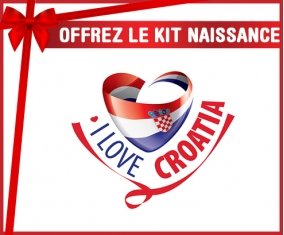 kit naissance bébé personnalisé I Love Croatia