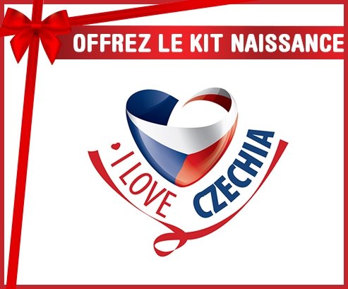kit naissance bébé personnalisé I Love Czechia
