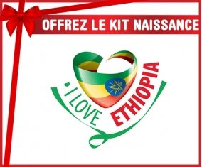 kit naissance bébé personnalisé I Love Ethiopia