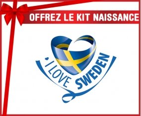 kit naissance bébé personnalisé I Love Sweden