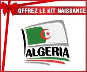kit naissance bébé personnalisé Flag Algeria design 1