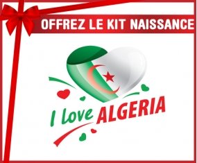 kit naissance bébé personnalisé I love algeria design 2