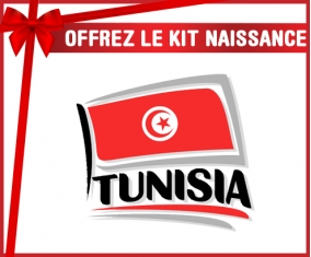kit naissance bébé personnalisé Flag Tunisia design 1