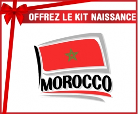 kit naissance bébé personnalisé Flag Morocco design 1