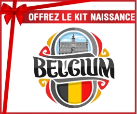 kit naissance bébé personnalisé Flag Belgium