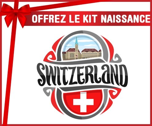 kit naissance bébé personnalisé Flag Switzerland