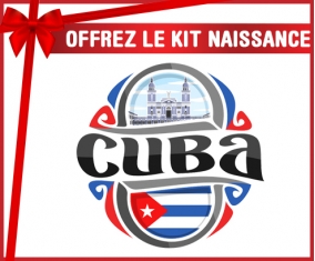 kit naissance bébé personnalisé Flag Cuba
