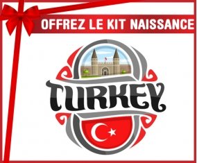 kit naissance bébé personnalisé Flag Turkey