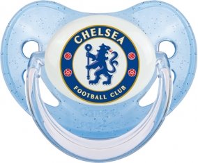 Chelsea Football Club Tétine Physiologique Bleue à paillette