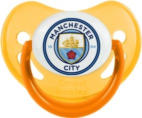 Manchester City Football Club Sucette Physiologique Jaune phosphorescente