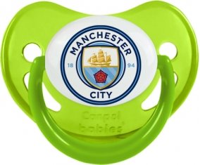 Manchester City Football Club Sucette Physiologique Vert phosphorescente