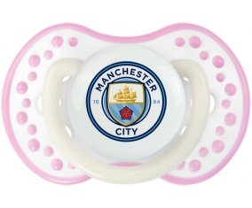 Manchester City Football Club Sucette LOVI Dynamic Blanc-rose phosphorescente