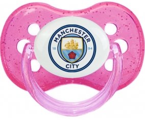 Manchester City Football Club Tétine Cerise Rose à paillette