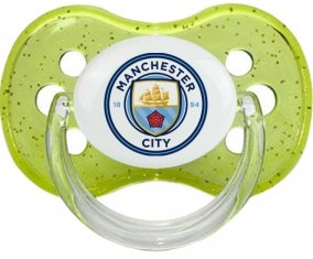 Manchester City Football Club Tétine Cerise Vert à paillette