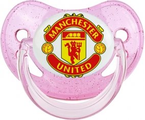 Manchester United Football Club Tétine Physiologique Rose à paillette