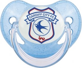 Cardiff City Football Club Sucette Physiologique Bleue à paillette